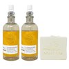 Bath & Body Works Aroma Simply Unwind Sandalwood & Vanilla 2 Pack Essential Oil Mist Bundle with a Natural Oats Bar Soap