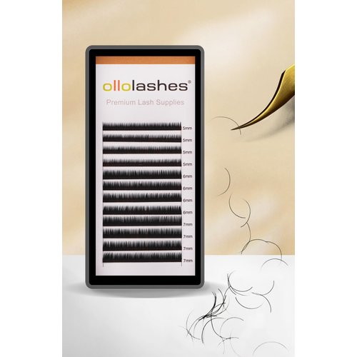 Bottom Lash Extension B Curl 0.05mm Mix5-7mm 5mm 6mm 7mm Black Color Bottom Lash Extensions (Mix5-7mm 0.05 B Curl)