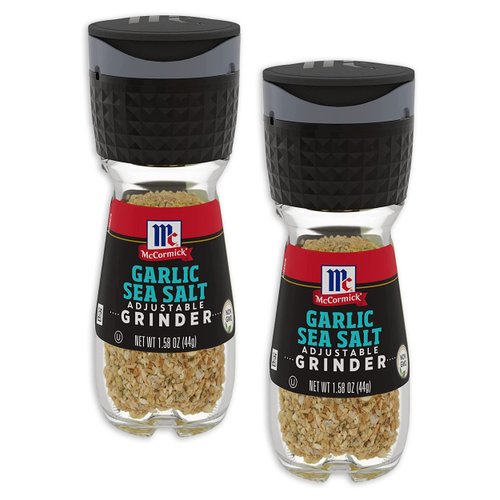 McCormick Garlic Sea Salt Grinder, 1.58 oz (Pack of 2)