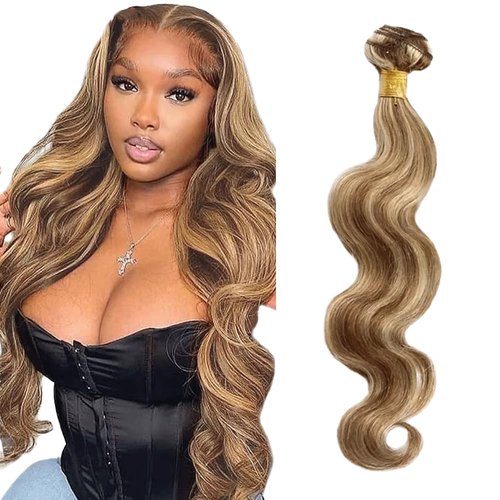 30 Inch P4/613 Bundles Ombre Body Wave Human Hair Bundles Two Tone Dark Brown Mixed With 613 Blonde Bundles Highlight Blonde Bundles Remy Hair Extensions