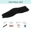 DOORES Sew in Hair Extensions 18 Inch 100g Jet Black Human Hair Extensions Sew in Full Head Set Remy Hair Extensions Weft, Weave Hair Extensions for Women