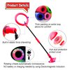 Skip Ball for Kids, Foldable Ankle Skip Ball Colorful Light Flashing Jumping Ring, Fitness Jump Rope Sports Swing Ball, for Children Adults Boys Girls Toy (Red)