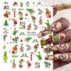 6 Sheets Christmas Nail Art Stickers 3D Self-Adhesive Snowflake Nail Stickers Green Monster Funny Cartoon Design Winter Xmas Nail Decals Nail Art Supplies for Women Girls Acrylic Nails DIY Xams