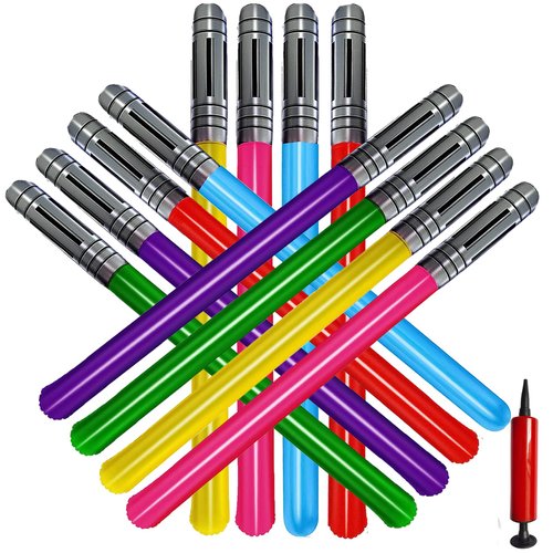 smilixin 13 Pieces Inflatable Light Saber Sword Toys,Inflatable Lightsaber Swords for Star Wars Themed Party,Inflatable Sword Toys Party Bags Stocking Stuffers for Cosplay Party Favors,6 Colors