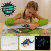 BONNYCO Dinosaur Toys for Kids Painting Kit 16 Figurines Kids Crafts Kits with Glow in The Dark, Toys & Gifts for Boys | Kids Toys 3 4 5 6 7 8 9 10 Years Old Gifts for Kids Birthday, Christmas