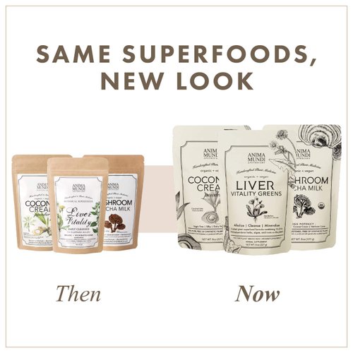 Anima Mundi Qi Energy + Protein Superfood Powder - Adaptogenic Adrenal Support Supplement Powder with Ashwagandha and Slippery Elm - Mood and Energy Support Supplement and Protein Powder (8oz / 227g)