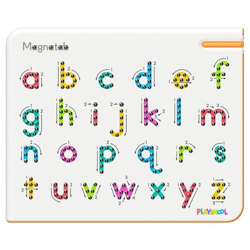 Playskool Magnatab — a to z Lowercase — Magnetic Board Toy Letter Tracing for Toddlers Learning and Sensory Drawing — for Kids Ages 3 and Up