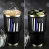 JENVIO Thin Blue Line Police Tumbler | Retirement Gifts Travel Mug w Lid for Coffee Cup/Cold Drinks | Back The Blue | Gear Correctional for Him | Cops Officer Christmas Gift (30 Ounce)