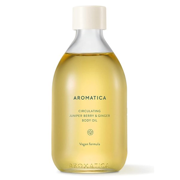 AROMATICA Circulating Body Oil Juniper Berry & Ginger - 100ML / 3.38 fl. oz. - Aromatherapy Massage Oil | Scented Body Oil After Shower for Women