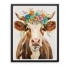 Natuyalo Paint by Numbers for Adults - DIY Adult Paint by Number Kits Painting on Canvas Cow and Flowers Painting by Numbers for Beginners, Animal Art Craft Kits for Adults (16x20 Inch)