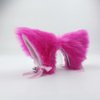 Sheicon Cat Ears with Bell Furry Neko Ears Headband Hair Clip Headwear Anime Cosplay For Halloween Costume Color Rose red