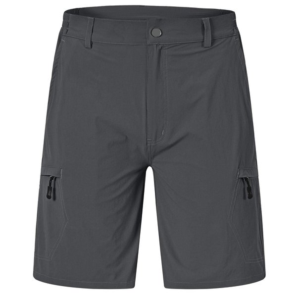 Rdruko Men's Hiking Cargo Shorts Quick Dry Lightweight Outdoor Work Casual Travel Summer Shorts with 6 Zipper Pockets(Dark Grey, US 38)