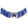 High Chair Pull Flag Blue Truck Logo 1 Year Old Birthday Banner Boy Baby Birthday Party Theme Decoration Props Background for Shooting Children Birthday Commemorative Gift