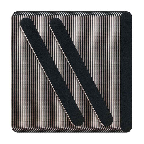 60 Pack Nail Files, Black 100/180 Grit Double Sides Emery Boards Nail File, Reusable Professional Manicure Tool for Home and Salon