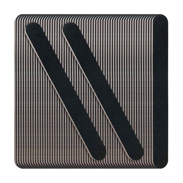 60 Pack Nail Files, Black 100/180 Grit Double Sides Emery Boards Nail File, Reusable Professional Manicure Tool for Home and Salon