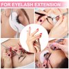 MEKK Glue Rings Glue Rings for Eyelash Extensions 300PCS Pink Lash Extension Supplies Eyelash Glue Rings Disposable Pigment Rings for Eyelash Extension Nail Art