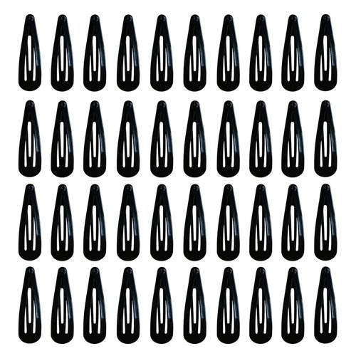40 Pieces 2 Inch Black Metal Snap Hair Clips Non-slip Hair Barrettes Hair for Girls, Women, Kids Teens or Toddlers
