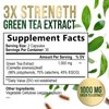 Green Tea Extract Capsules 1000mg 98% Standardized EGCG - 3X Strength for Natural Energy - Heart Support with Polyphenols - Gentle Caffeine - 60 Capsules