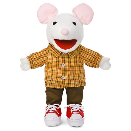 14" Mouse w/Sneakers, Animal Hand Puppet