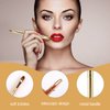 2 Pack Retractable Lip Brush for Lipstick Lip Gloss Double-Ended Lip Makeup Brushes with Cap Lipstick Brush Applicator Travel