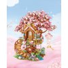 Japanese Sakura Tree House Building Blocks Set, Pink Cherry Tree Bonsai Creative Architecture, Home Decor or Idea Gifts for Adults and Kids, Mini Particles 1149 PCS (1381)