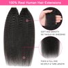 Hotlulana 40pcs Tape in Hair Extensions Human Hair Kinky Straight Tape Ins for Black Women Invisible Full Head Remy Human Hair Tape in Extensions 18 Inch