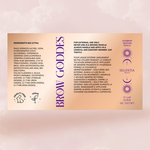 SELESTIA BEAUTY Eyebrow Pencil Brow Goddess - Long-Lasting Brow Pencil - Perfect Women Christmas Gifts - Two-Sided Eyebrow Pen & Makeup Definer - Wax Eyebrow Liner Pencil, 0.1 g. (Billkis)