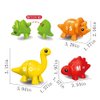 J-hong Matching Dinos Toys - 26 Pieces, Counting & Sorting Toy, Shape & Colour Sorting, Letters Dinos Toys, ducational Learning Toys for 1,2,3 Year Old Toddlers Boys Girls