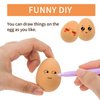 Andiker Dog Egg Toy, 1pcs Soft Rubber Dog Ball Toy Interactive Puppy Toys for Small Dogs Fetch Play Soft Rubber Fake Egg Bouncy Balls Durable Natural Rubber Dog Chew Toys(4.3cm) (1pc)