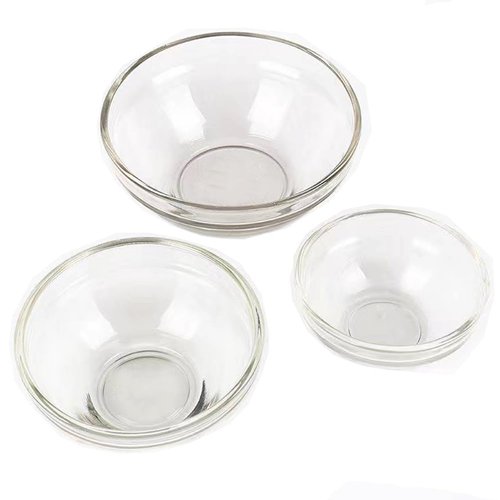 3Pcs Glass Facial Mask Mixing Bowl 3 Sizes Essential Oil Bowl DIY Face Mask Bowl Cosmetic Skincare Beauty Tool for Professional Salon or Home Use, Transparent