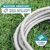 HONDERSON 10FT Outdoor Extension Cord-16/3 SJTW Durable White Extension Cable with 3 Prong Grounded Plug for Safety,Great for Outdoor Christmas Decorations