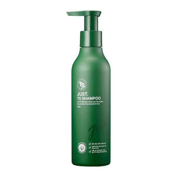 Just TS Shampoo 17.64 Fl oz(500g) - Anti-hair loss Shampoo, Korean Shampoo, For Women& Men, Natural Daily Routine Shampoo