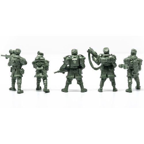 Fantasy Battles Fantasy Creature Mini Action Figure Playset- Polar Guardsmen 2 inch 1/32- 5 pcs Fantasy Figures - XL 1/32nd Scale DND Characters Accessories RPGs and Soldiers