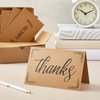 Best Paper Greetings 36 Pack Rustic Kraft Paper Material Thank You Cards with Envelopes for Wedding, Baby Shower, Birthday Party, 4 x 6 in