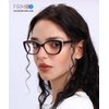 Firmoo Blue Light Blocking Glasses, Cat Eye Computer Glasses Bluelight Blocker 1.00 for Women, Vintage Cateye Eyeglasses Frame (Black Pink Frame)