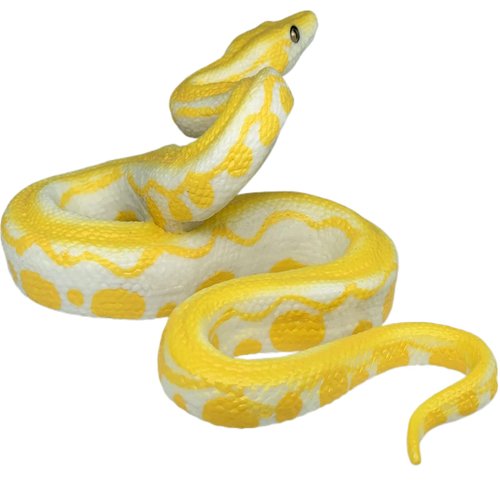 Higherbros Realistic Fake Snake Toy Rubber Gag Toys- Python Snake Action Figure for Halloween Prank Props, Fake Snake Scare Birds and Squirrels, Boa Constrictor Figurine Scary Prank Toys for Kids