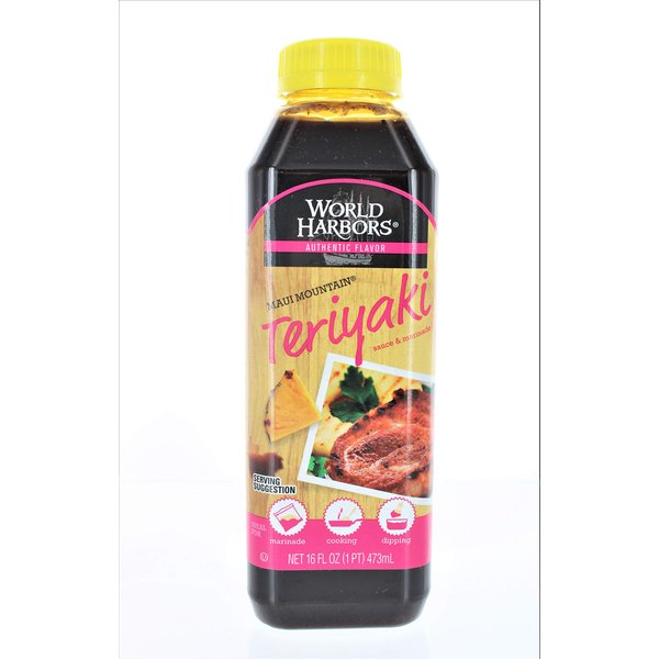 World Harbors Maui Mountain Teriyaki Marinade & Sauce - 16 oz (1 pint)