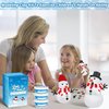 Christmas Craft Snowman Kit, 3 Pack DIY Snowman Craft Kit for Kids, Build a Snowman Indoor Decor, Creative Kids Air Dry Modeling Clay, Xmas Activities Snowman Making Kit for Kids Toys Favors