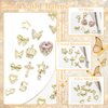 YAEISM 180PCS Gold Nail Charms Cross Crystal Star Nail Charms 3D Gold Butterfly Charms Sparkly Crown Nail Charms Shiny Dollar Sign Nail Charm Bling Cross Bowknot Starlight for Nail Art and DIY