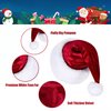 Eoocan Santa Hat, Santa Hat for Kids, Unisex Velvet Comfort Wine Red Christmas Hats Extra Thicken Classic Plush for Christmas New Year Festive Holiday Party Supplies