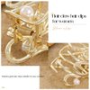 CAKURE Pearl Hair Claw Clips Gold Claw Clips for Hair Cute Small Hair Clips Styling Hair Accessories for Women and Girls (Pack of 2)