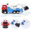 Winrayk 4Pcs Tow Truck Toys with Mini Toy Cars Set Pull Back Cars with Lights and Sound Trailer Transporter Vehicles Truck Toy, 1:50 Scale Metal Diecast Toy Trucks for Boys Girls 3 4 5 6 7 8 Years Old