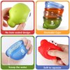 Education Bath Toys for 1 2 3 Year Old - Baby No Hole Bath Toys with Stacking Cups - Montessori Learning Toys for Babies 12-18 Months - Toddler Floating Toys for Kids Ages 1-3