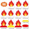 10Pcs Fire Flame Theme Honeycomb Centerpieces Fire Birthday Party Decorations for Table Flame Theme Centerpiece Decorations for Firefighter Fire Truck Birthday Party Supplies