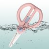 DAMPEN Ceramic Scissors for Baby Food,Portable Baby Food Scissors,Children Safety Food Cutter,with Blade Cover and Travel Case (PINK)