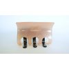 Generic One side abalone sea shell effect one side peach hair claw clamp clip