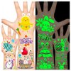 Leesgel Easter Tattoos for Kids, Luminous Temporary Tattoos Stickers, Easter Basket Stuffers Gifts Boys Fillers Easter Party Favors Decorations Supplies
