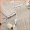 Sunny Hair Blonde Tape in Hair Extensions Human Hair Platinum Blonde Human Hair Tape ins Extensions Real Hair Blonde Tape in Natural Hair Extensions for White Women 50g 20pcs 22inch