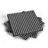 Gatherfun Disposable Paper Napkins Black and White Gingham for Dinner Picnic and Parties (Pack of 50)