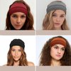 FASOTY Headbands for Women Non Slip Wide Fashion Head Bands Soft Elastic Hairbands Workout Yoga Head Wrap Thick Headbands Hair Accessories, 5 Pack-Color C